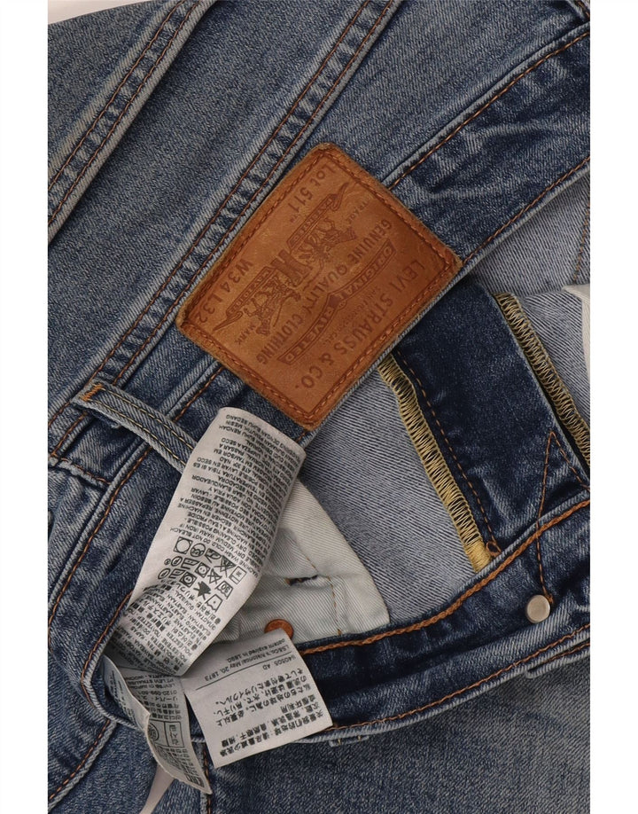 Levi's Herren 511 Slim Jeans W34 L32 Blaue Baumwolle