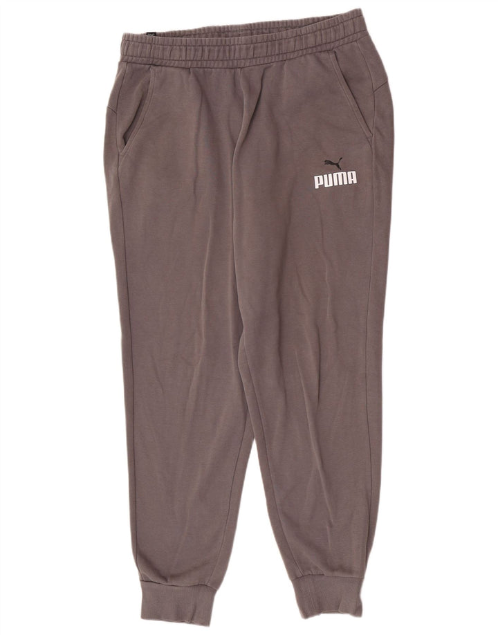 Puma Herren Graphic Regular Fit Trainingshose Jogger Große graue Baumwolle