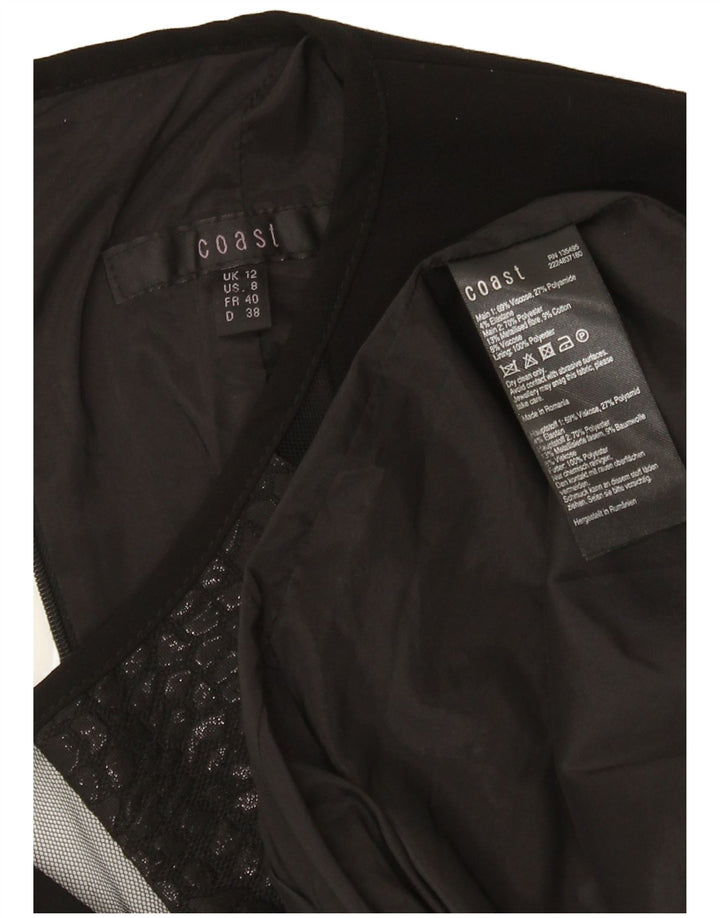 Coast Damen Etuikleid UK 12 Mittelschwarze Viskose