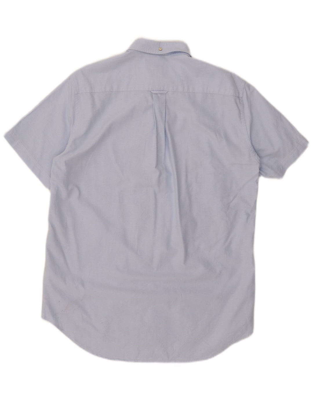 Gant Herren-Hemd, kurzärmelig, normale Passform, Größe 39, mittelblaue Baumwolle