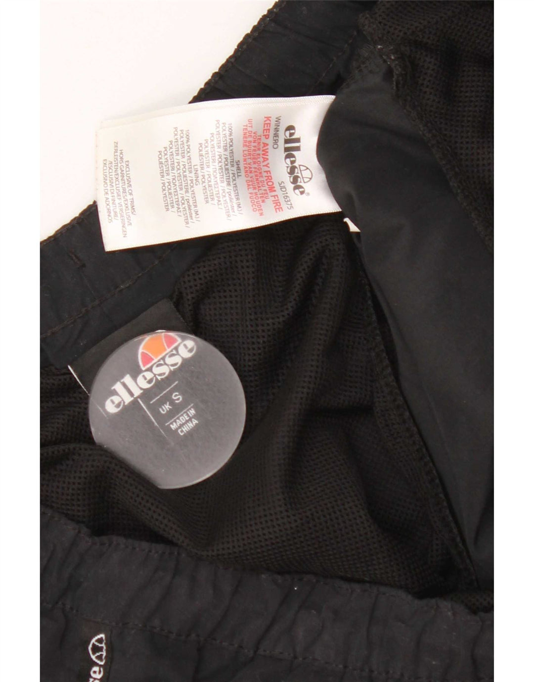 Ellesse Herren Badeshorts mit Grafik, Größe S, Schwarz, Polyester