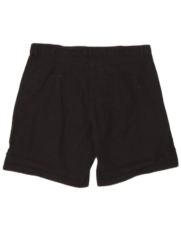 Mountain Warehouse Womens Chino Shorts UK 16 Large W34 Black Cotton