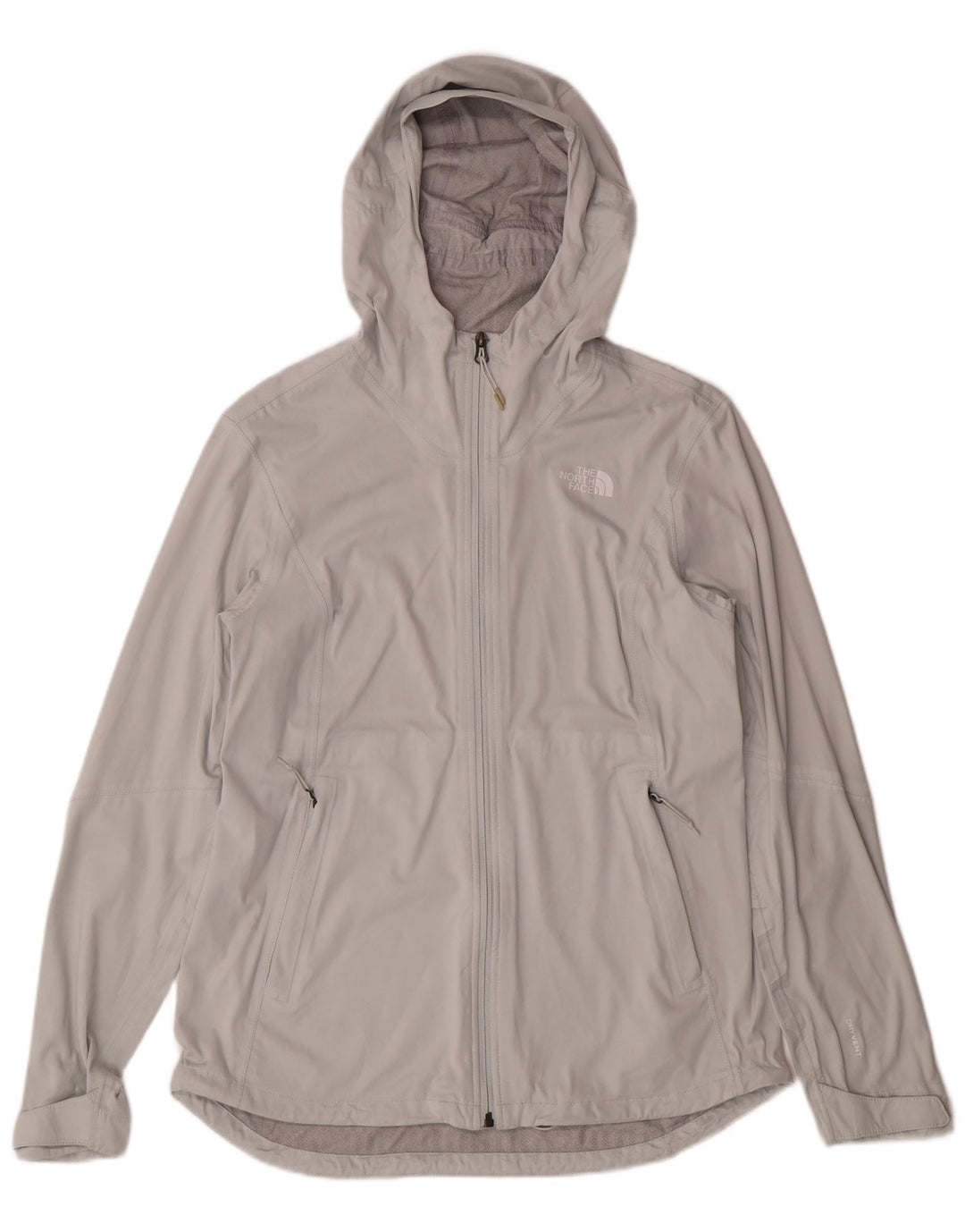THE NORTH FACE Damen-Regenjacke mit Kapuze, UK 14, Größe L, Grau, Polyester