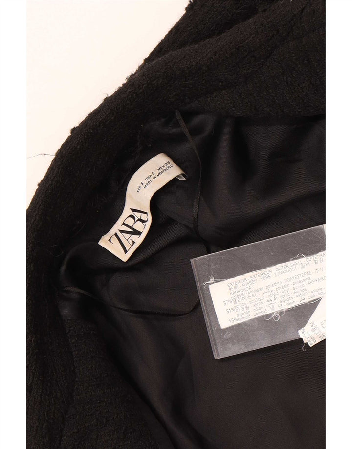 Zweireihiger Herren-Blazer von Zara, Gr. 36, Größe S, schwarz geflecktes Polyester
