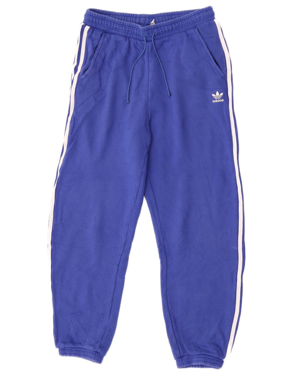 Adidas Damen Trainingshose Jogger UK 12/14 Mittelblaue Baumwolle