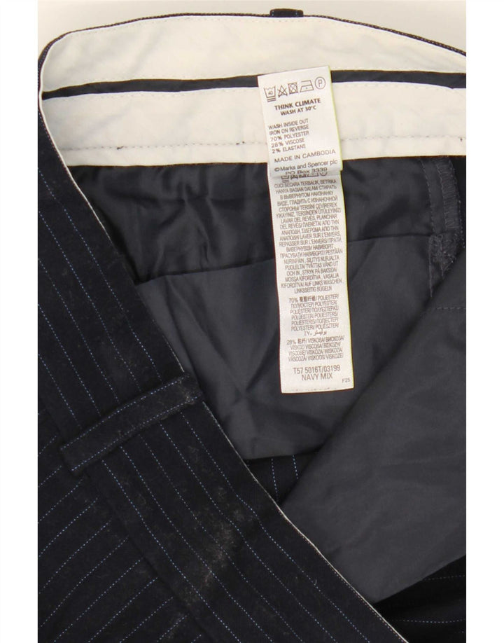 Marks & Spencer Damen Anzughose UK 12 M W32 L27 Marineblau