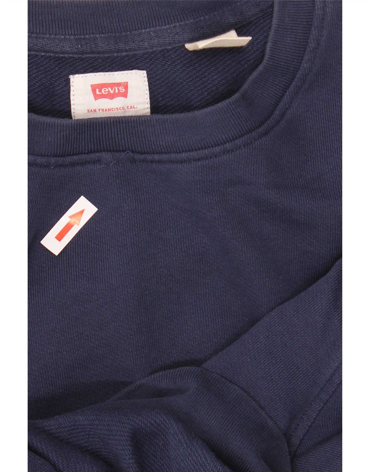 Levi's Herren-Sweatshirt-Pullover aus Baumwolle in mittlerem Marineblau