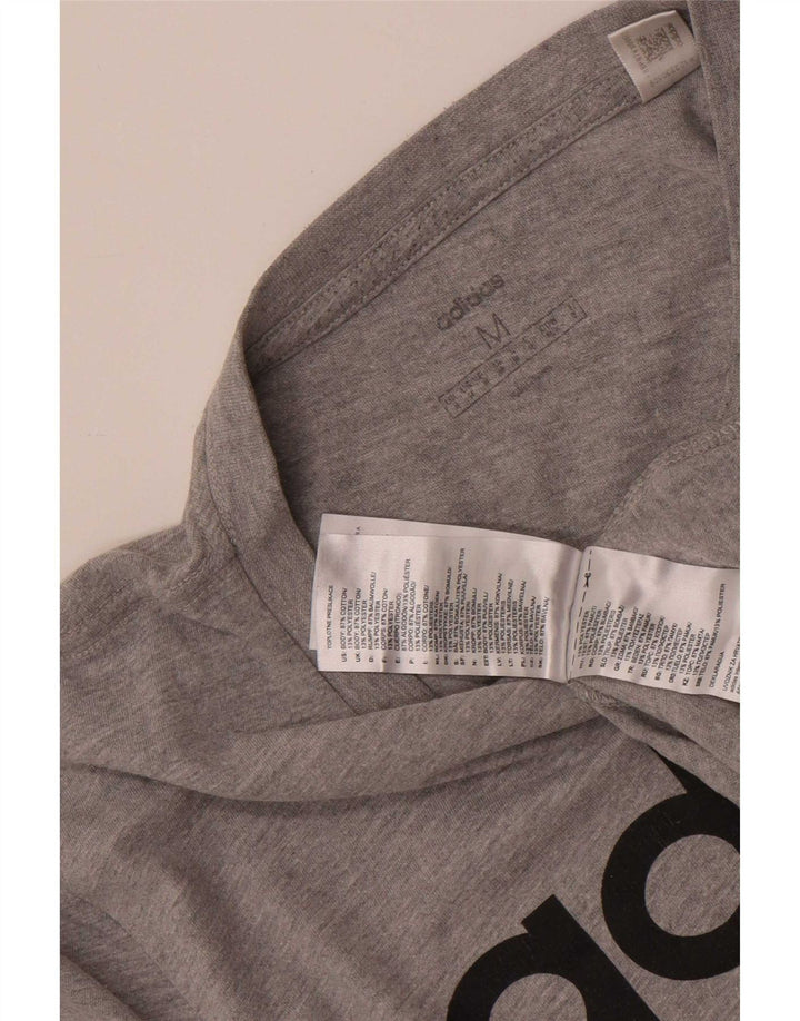Adidas Herren Grafik-T-Shirt aus mittelgrauer Baumwolle