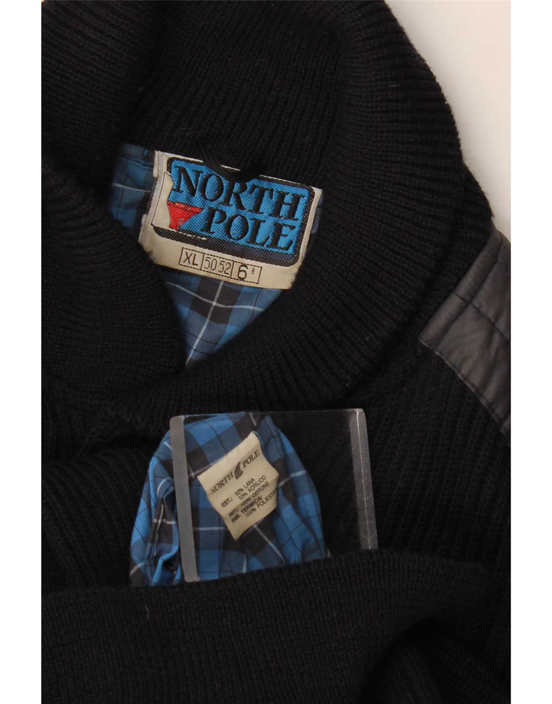 North Pole Herren Strickjacke XL Marineblaue Wolle