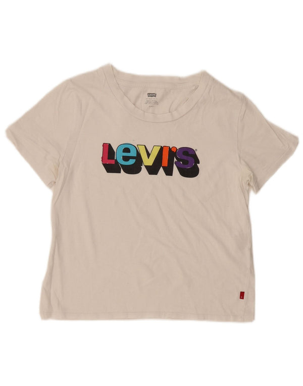 Levi's Womens Graphic T-Shirt Top UK 10 Small White