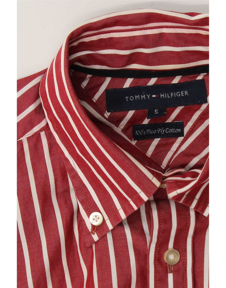 Tommy Hilfiger Herrenhemd, klein, rot gestreift, Baumwolle