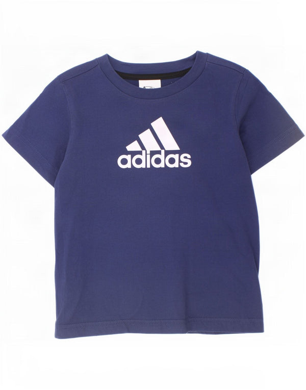 Adidas Jungen T-Shirt mit Grafik, Marineblau, Baumwolle, 5–6 Jahre
