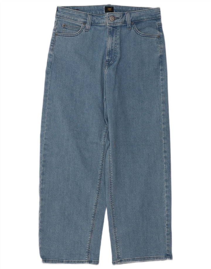 Lee Damen Crop Wide Leg Jeans W29 L25 Blaue Baumwolle