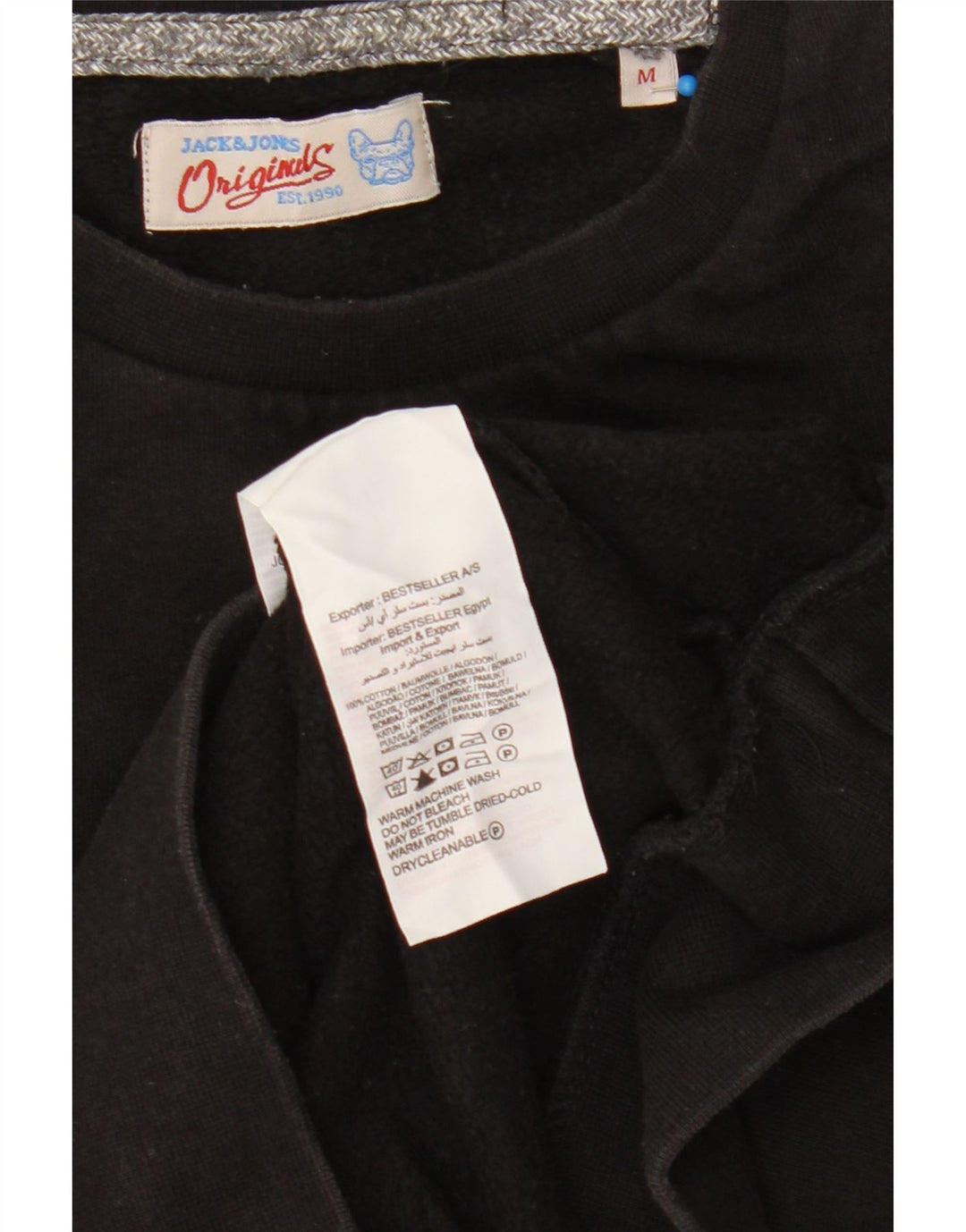 Jack & Jones Herren-Sweatshirt mit Grafik, mittelschwarz, Baumwolle