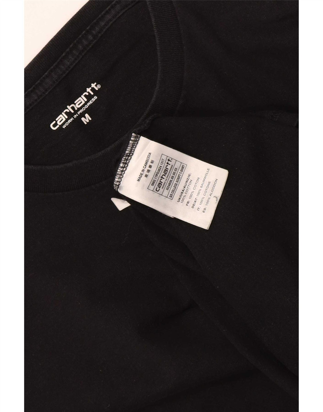 Carhartt Herren Regular T-Shirt Top Mittelschwarze Baumwolle