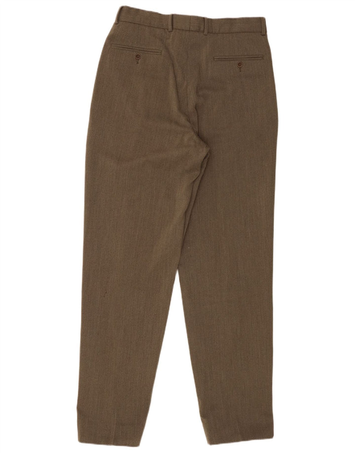 Marks & Spencer Herren-Anzughose mit Pegged-Anzug, W32, L33, Khaki, Schurwolle