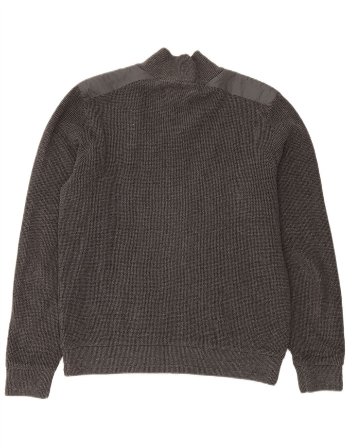 Marks & Spencer Herren Blue Harbor Regular Fit Cardigan Pullover Mittelgrau