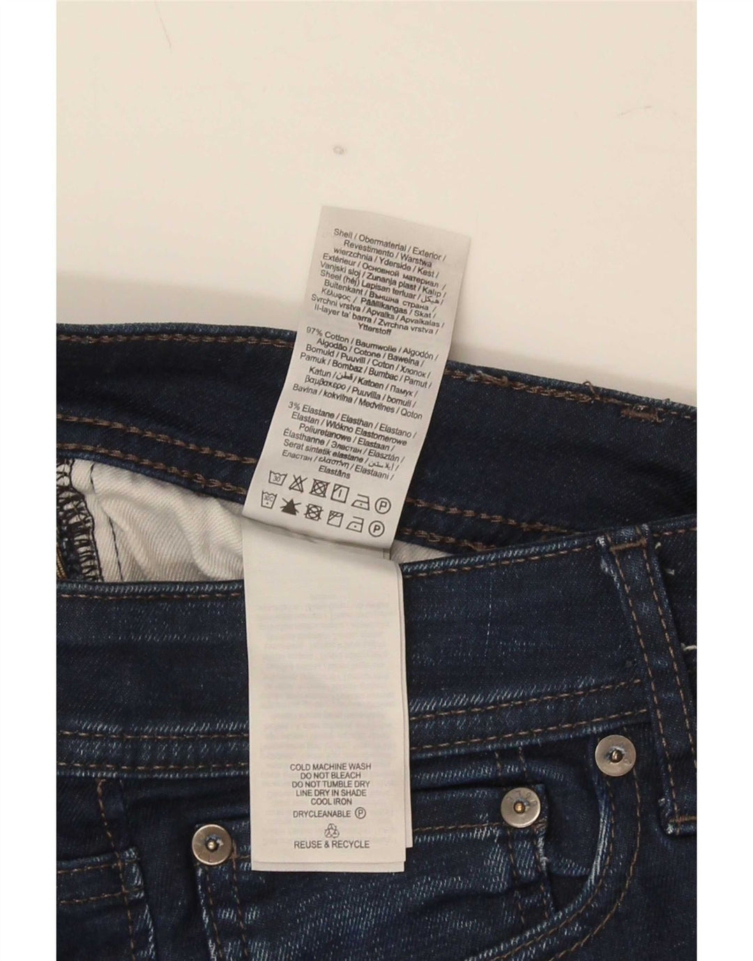 Jack & Jones Herren Tim Slim Jeans W30 L30 Marineblau Baumwolle