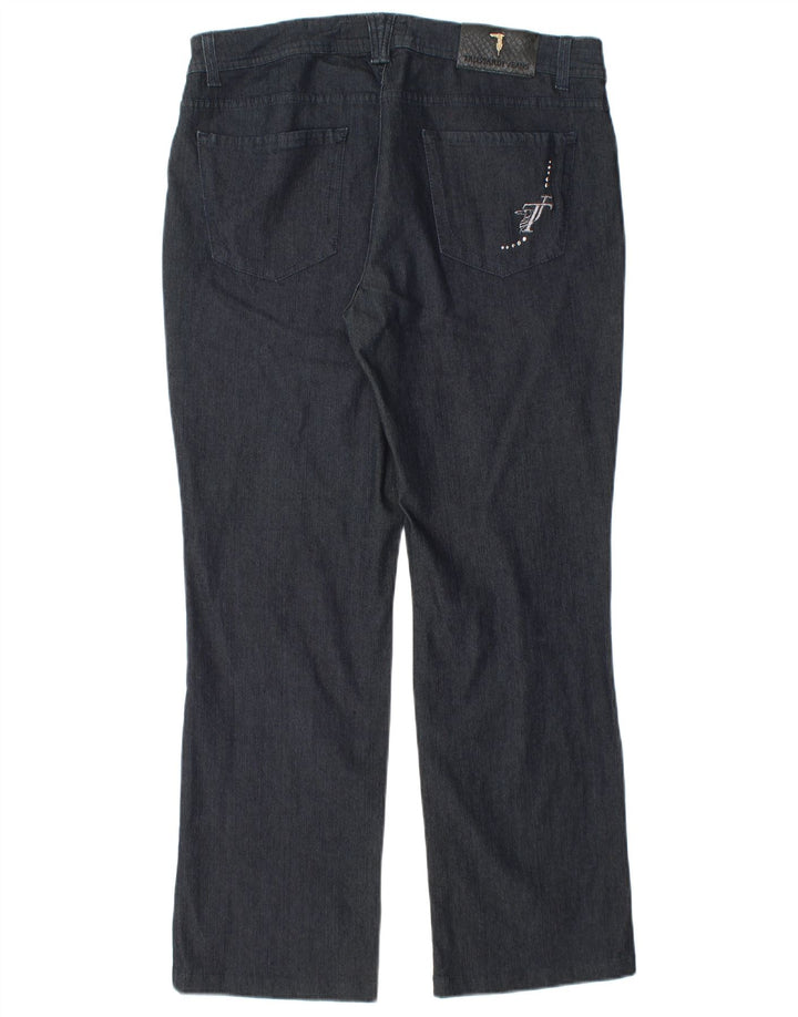 Trussardi Herren Straight Jeans W33 L28 Marineblau Baumwolle