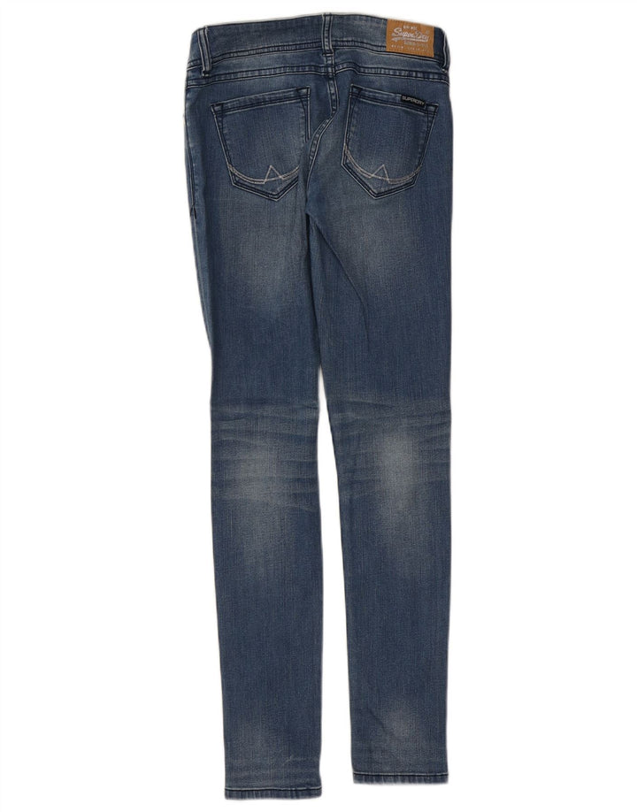 SUPERDRY Damen Super Skinny Jeans W26 L30 Blaue Baumwolle