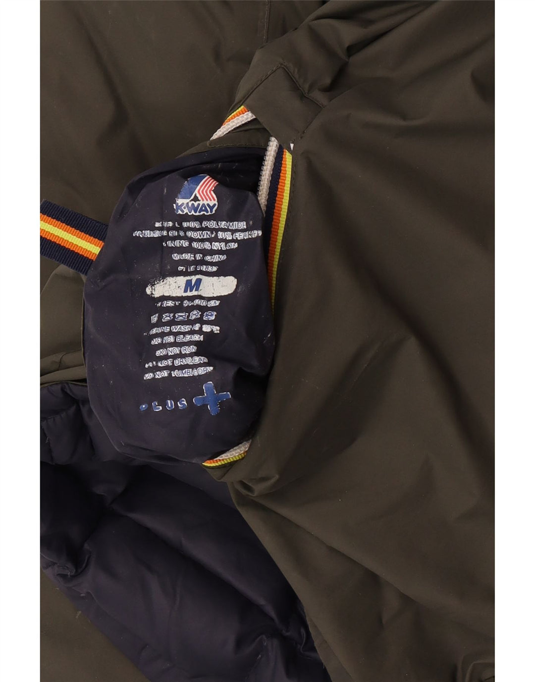 K-Way Herren Kapuzenjacke, wendbar, wattiert, UK 38, mittelgrün, Polyamid