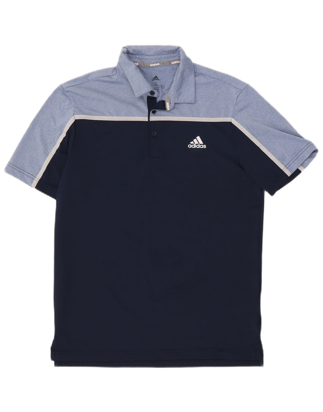 Adidas Herren-Poloshirt, klein, marineblau, Colourblock-Polyester