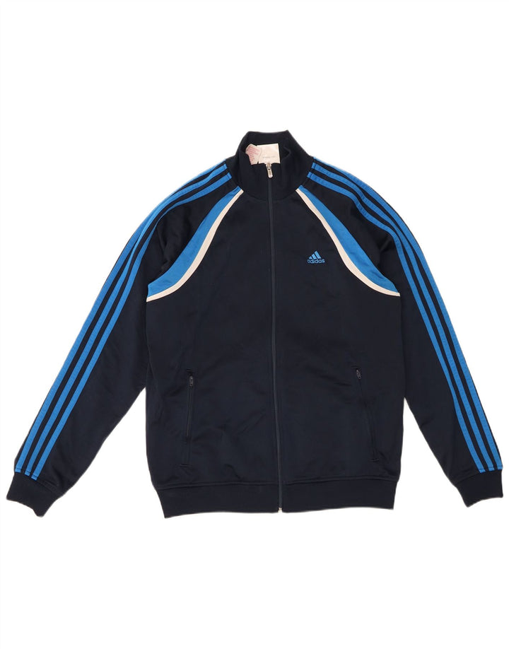 ADIDAS Boys Full Tracksuit 15-16 Years  Navy Blue Colourblock Polyester