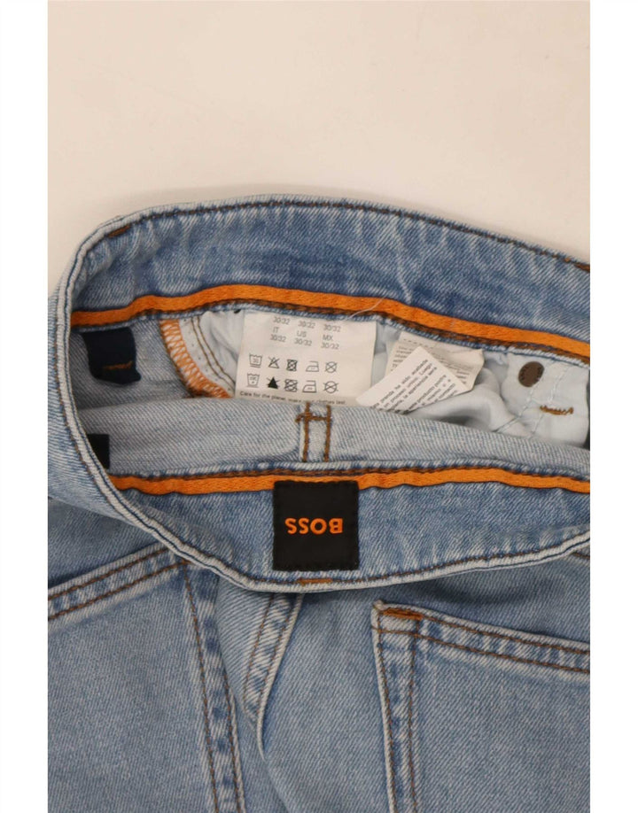 Hugo Boss Herren Slim Jeans W30 L32 Blaue Baumwolle
