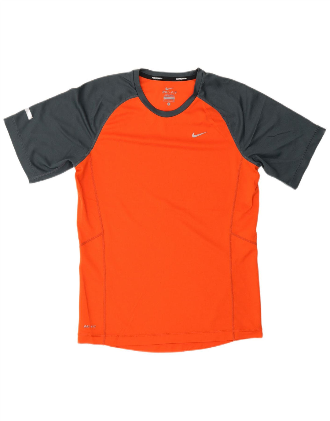 NIKE Herren Dri Fit T-Shirt Top Small Orange Farbblock