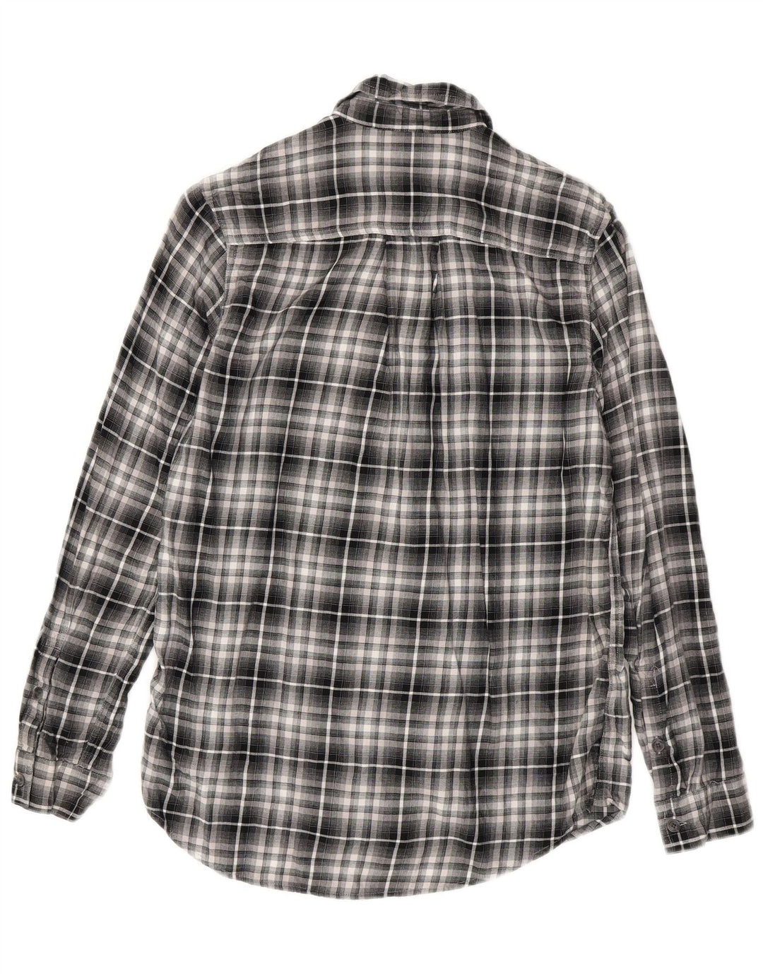 EDDIE BAUER Damen Flanellhemd UK 6 XS Schwarz kariertes Viskose
