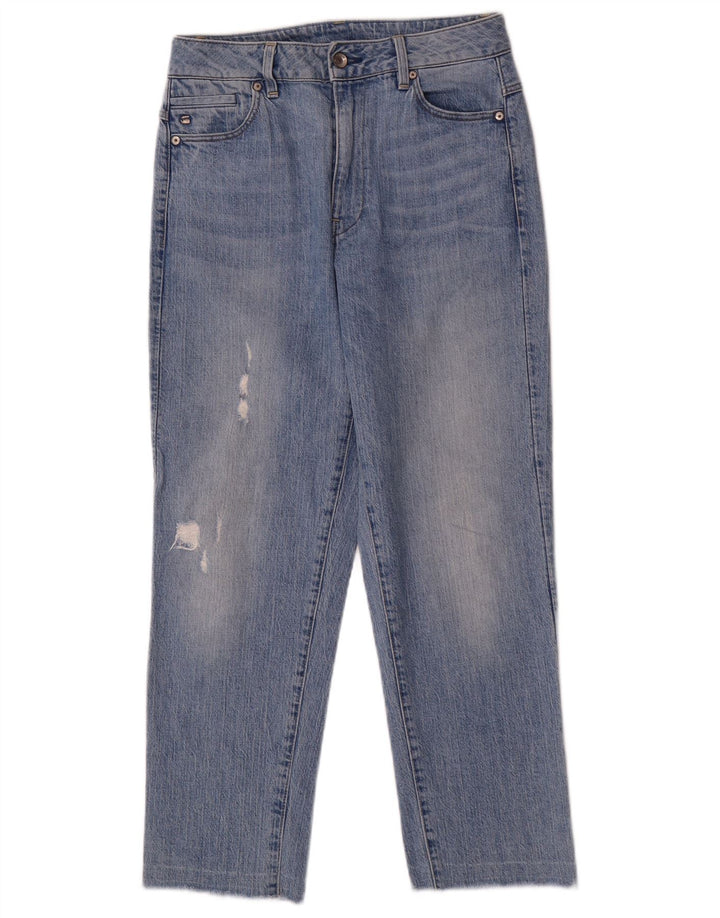 G-Star Damen Distressed Straight Jeans W26 L26 Blau