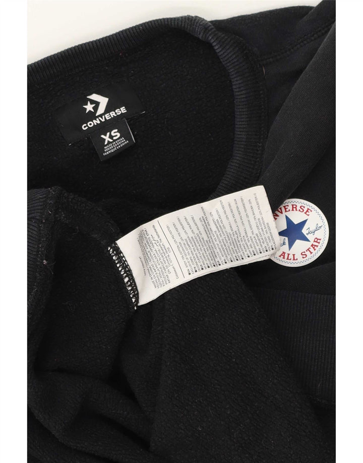 Converse Damen-Sweatshirt in Übergröße, Größe 6, XS, Schwarz, Baumwolle