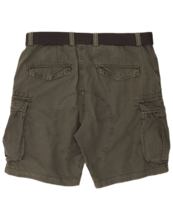SUPERDRY Herren-Cargoshorts W34, große Khaki-Baumwolle