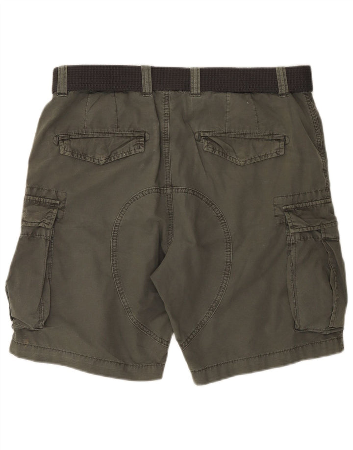 SUPERDRY Herren-Cargoshorts W34, große Khaki-Baumwolle