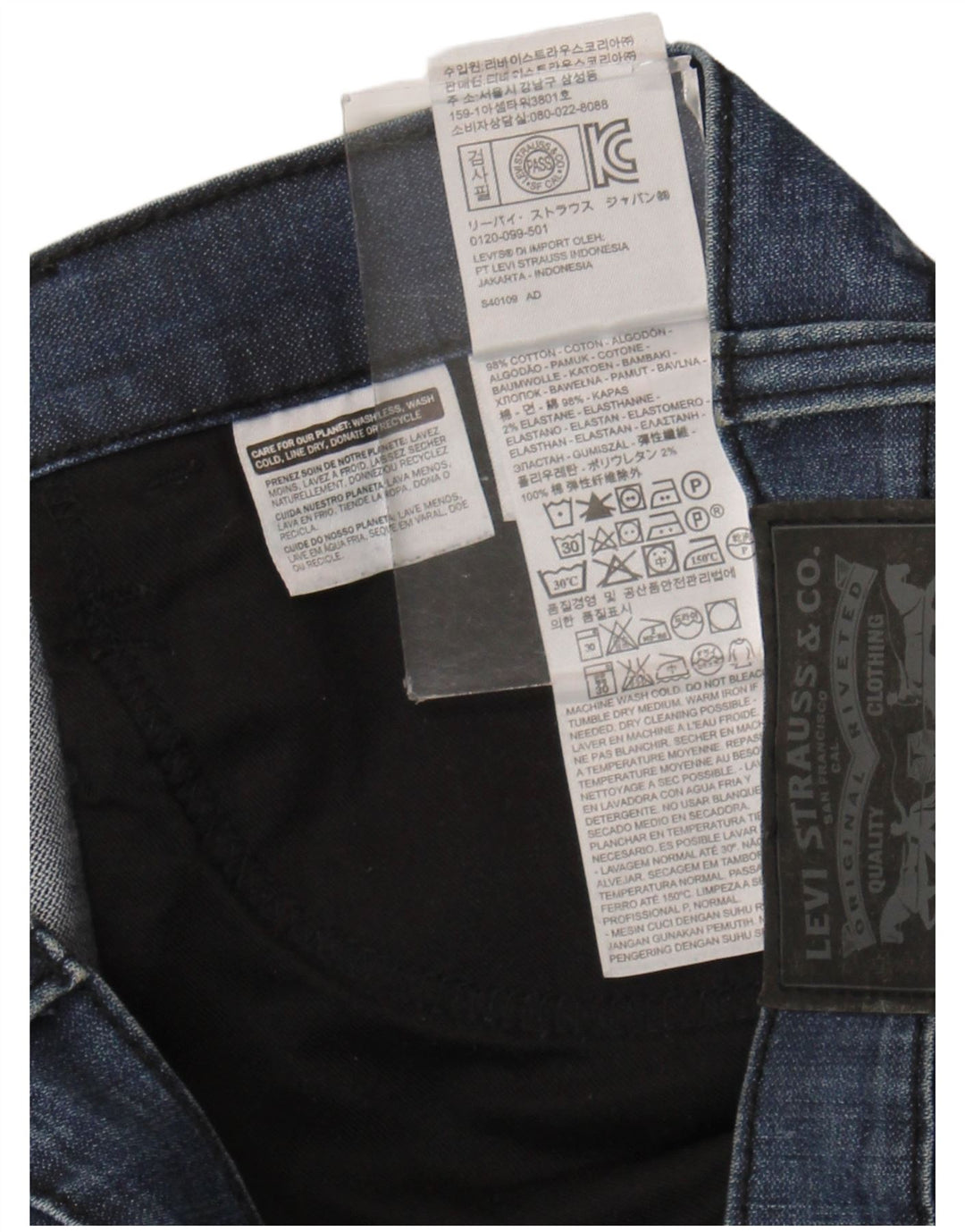 Levi's Herren 511 Slim Jeans W34 L30 Blaue Baumwolle