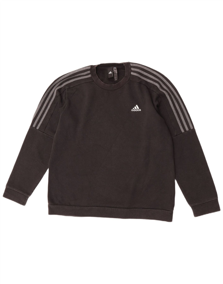 Adidas Herren Sweatshirt Pullover Medium Schwarz Baumwolle