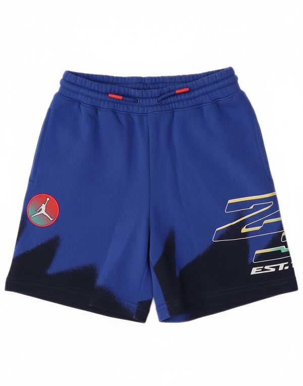 Jordan Sportshorts mit grafischer Grafik für Jungen, 8–9 Jahre, Größe S, blau, Baumwolle, Sport