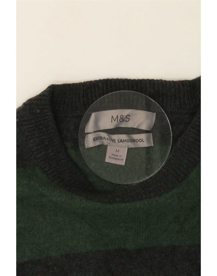 Marks & Spencer Jungen-Pullover mit Rundhalsausschnitt, 14–15 Jahre, mittelgrün