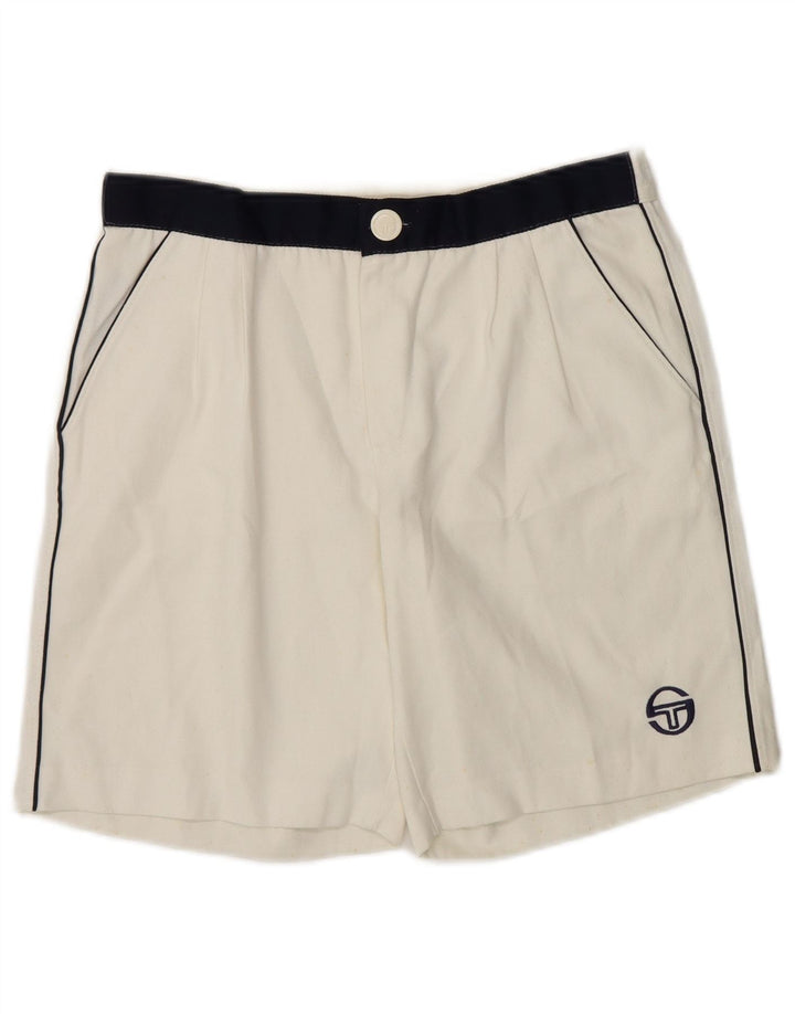 Sergio Tacchini Damen Freizeitshorts IT 46 Large W32 Weißer Farbblock