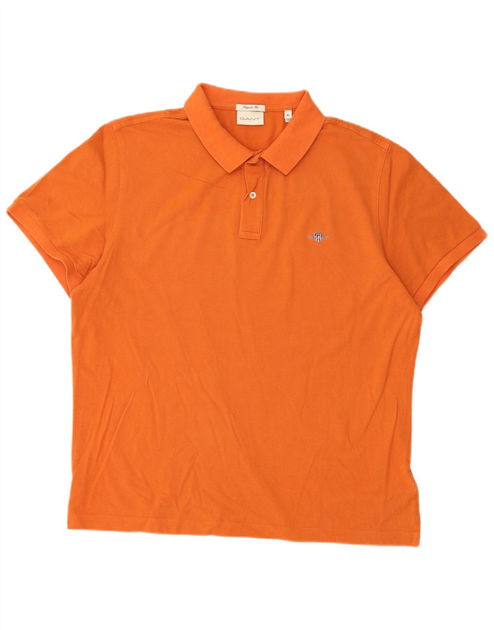 GANT Herren Regular Fit Poloshirt XL Orange Baumwolle