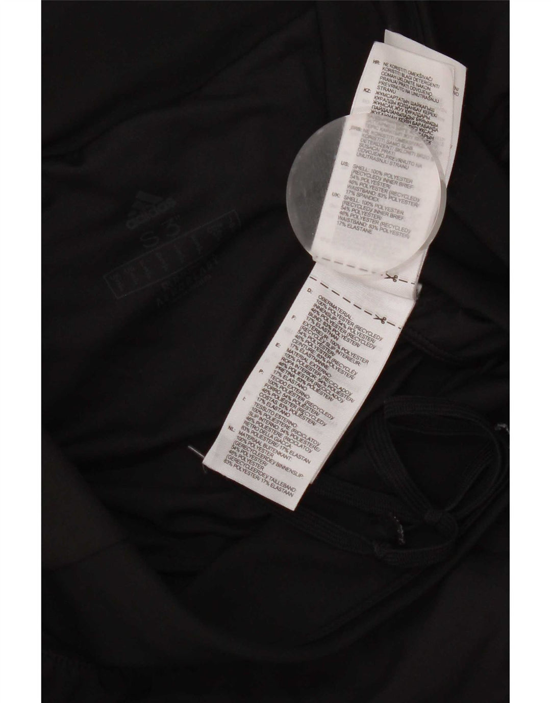 Adidas Damen Sportshorts UK 10 Small Schwarz Polyester
