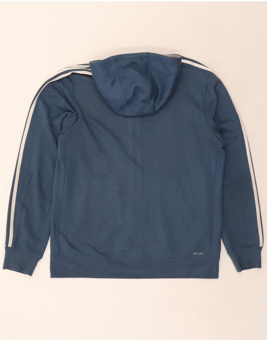 Adidas Herren Climalite Zip Hoodie Pullover Großes Marineblaues Polyester