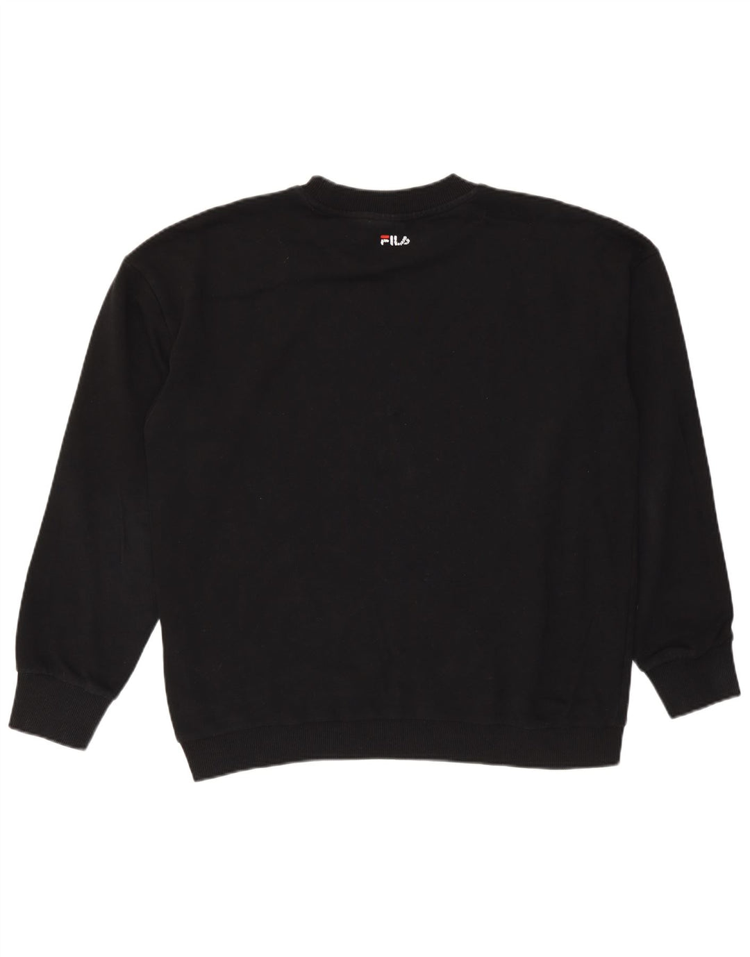 Fila Herren-Sweatshirt mit Grafik, groß, aus schwarzer Baumwolle