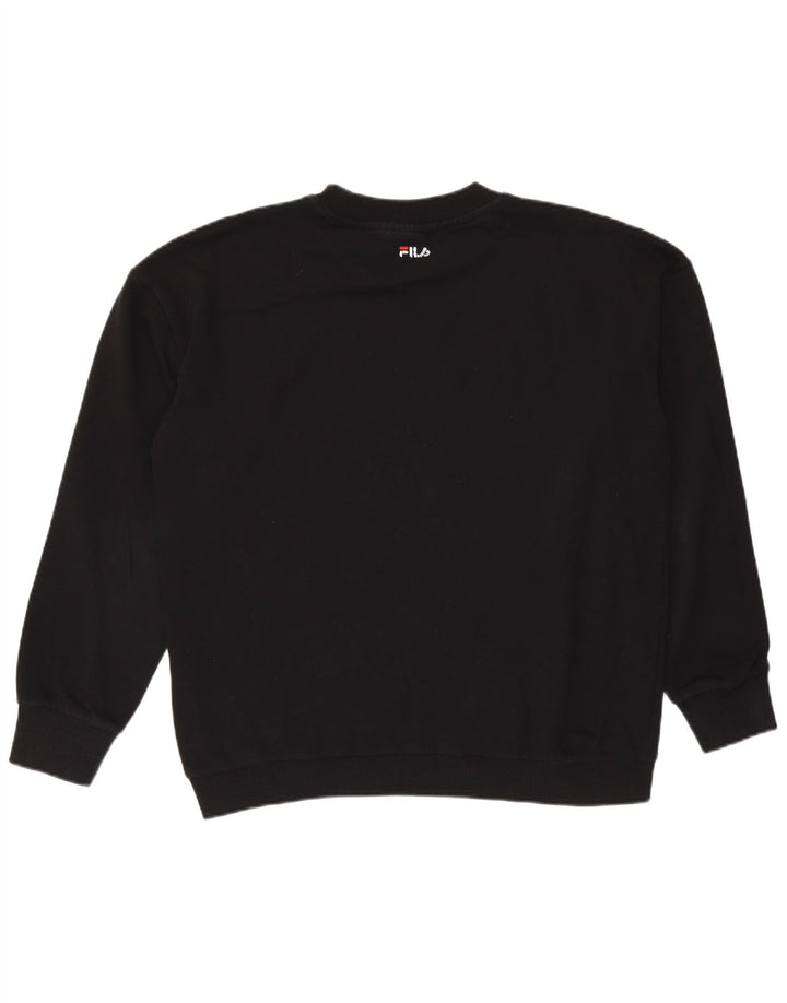 Fila Herren-Sweatshirt mit Grafik, groß, aus schwarzer Baumwolle