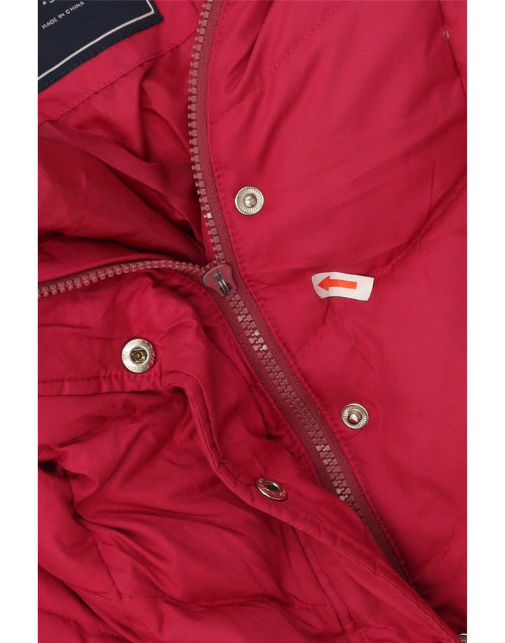 Tommy Hilfiger Damen-Kapuzenjacke, wattiert, Gr. 10, Größe S, rosa, Polyester
