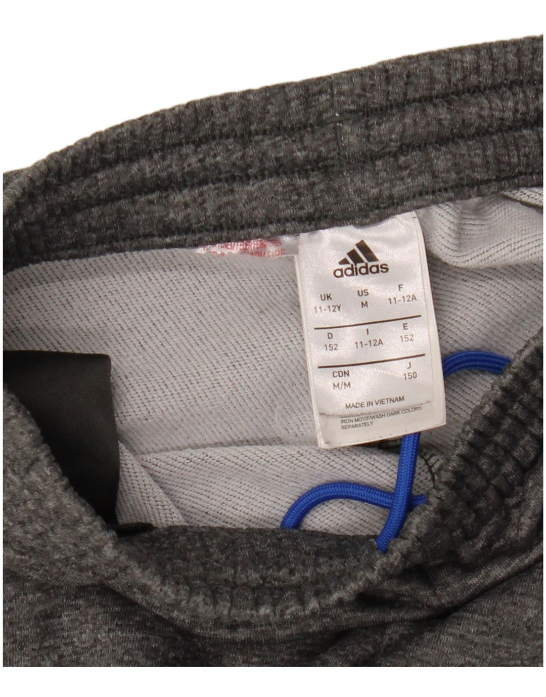 Adidas Jungen-Trainingshose, Jogginghose, 11–12 Jahre, graues Polyester