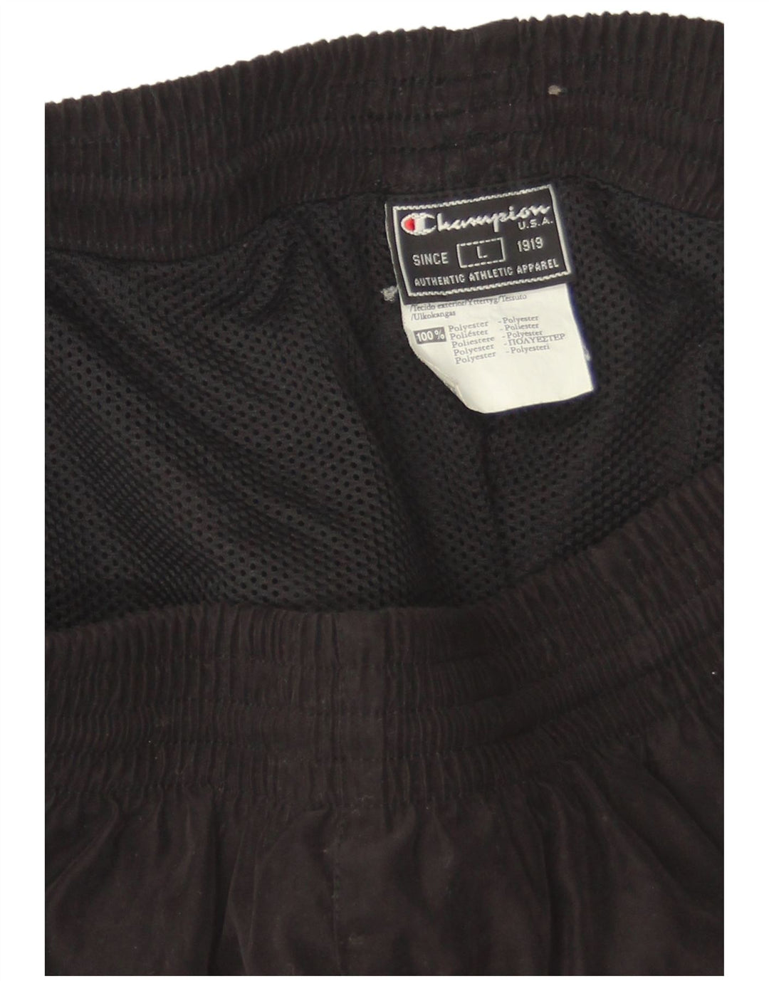 Champion Herren-Cargo-Trainingshose, groß, aus schwarzem Polyester
