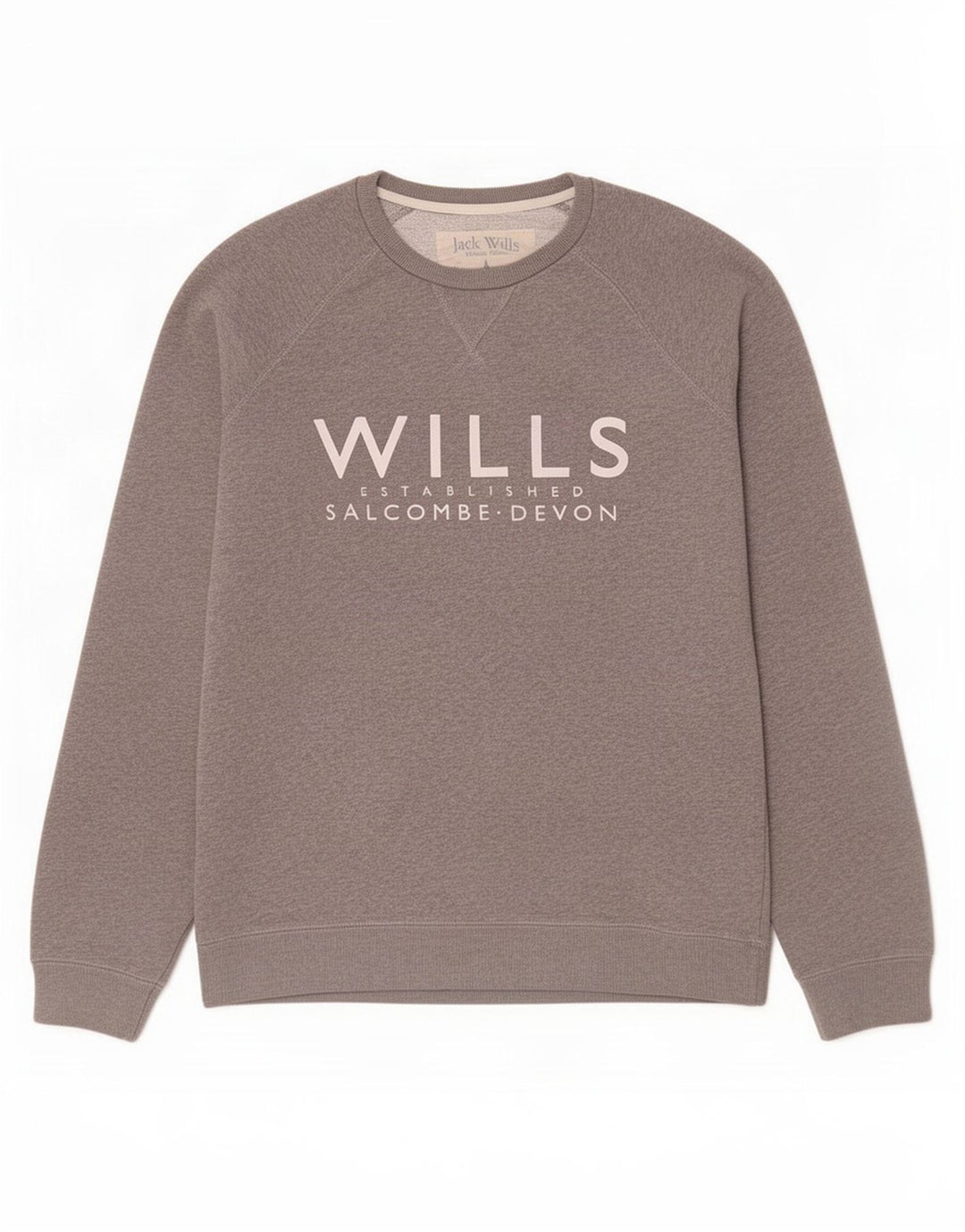 Jack Wills Herren Salcombe Devon Grafik-Sweatshirtpullover, Größe S, Grau, Baumwolle