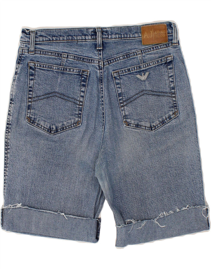 ARMANI Womens Denim Shorts W27 Small Blue Vintage Armani and Second-Hand Armani from Messina Hembry 