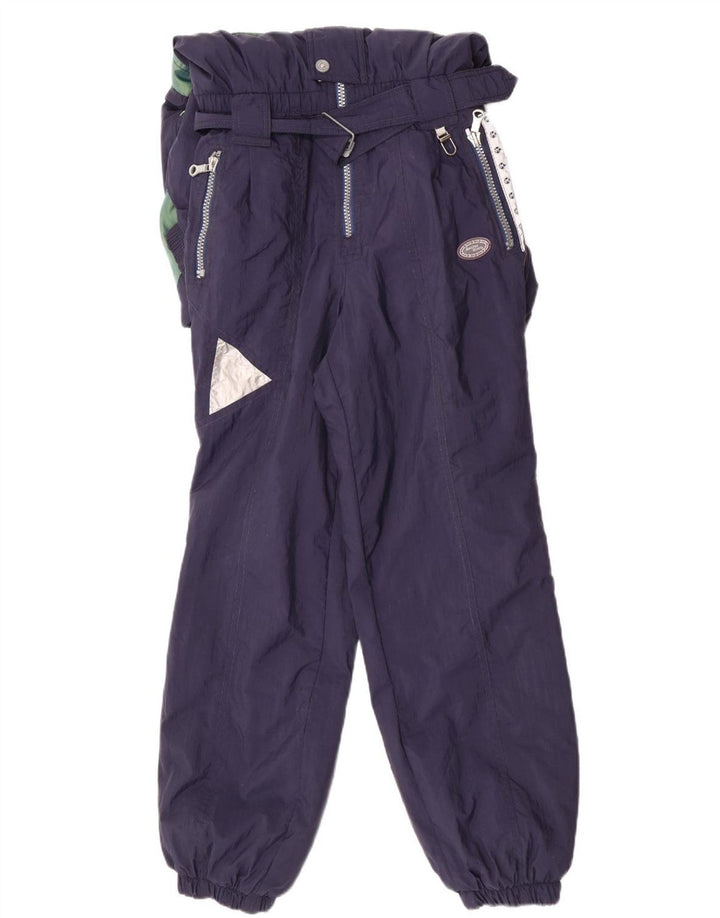 Vintage Herren-Skioverall IT 48 Medium Navy Blue Colourblock Polyamid